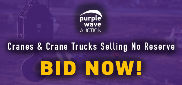 Cranes & Crane Trucks selling weekly no reserve; Bid Now!